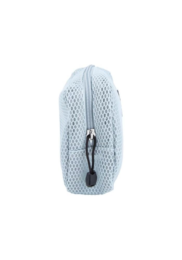Mesh Pouch with Pocket | Gray | Breathable Zip Storage Bag for Cosmetics & Accessories - Image 3